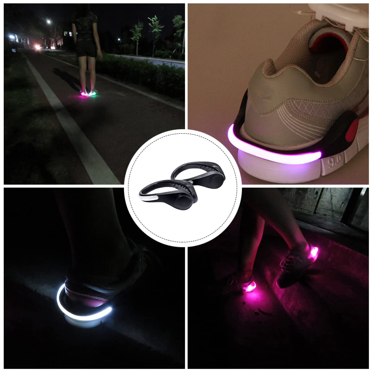 Hemobllo 2pcs Led Clip Shoe Lights for Night Running -Skid Grip for for Activities Outdoor Gear for Men Women and Boys and Girls