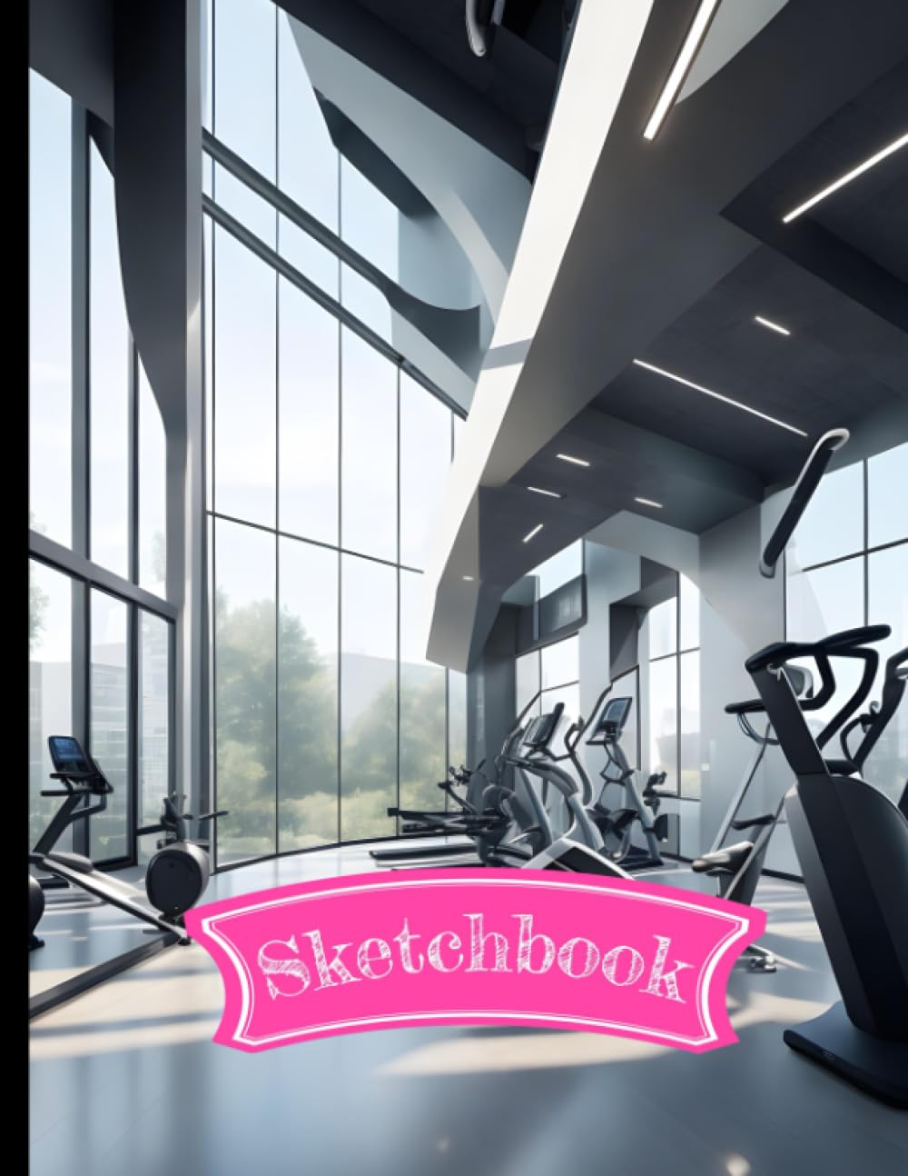 Sketch Book: Modern High-Tech Gym with Futuristic Design, Ideal for Fitness Enthusiasts and Interior Designers, Big Size 8.5x11 Inchs, 120 Pages.