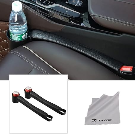 Amazon Tokosio 車用隙間クッション シートコンソール 隙間 センターコンソール 隙間埋め クッション 落下防止 車用 隙間 収納ポケット 隙間収納ボックス収納 運転席 助手席 ブラック ポケット ケース カバー 車 バイク