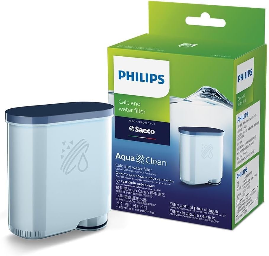 Philips Series 5400 Kaffeevollautomat – LatteGo Milchsystem, 12 Kaffeespezialitäten, Intuitives Display, 4 Benutzerprofile, Schwarz (EP5441/50) & Philips Kalk CA6903/10 Aqua Clean Wasserfilter – Bild 4