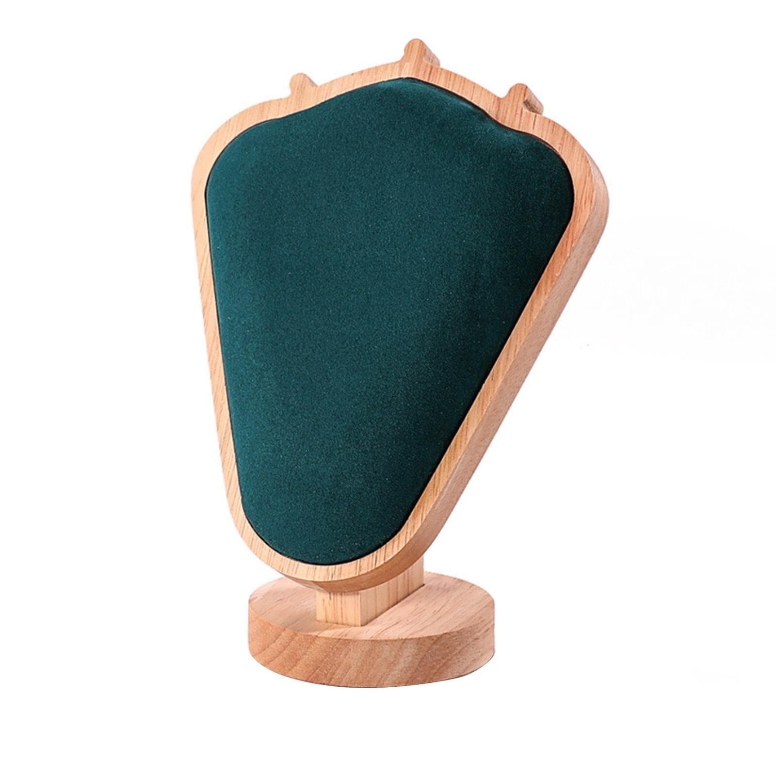 CVdrtyED Vanity Jewellery Stand Display Necklace Display Stand Chain Jewelry Bust Tower Rack Organizer Photography Props(Dark Green Suede)