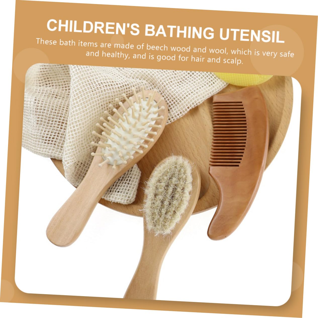 VICASKY 3sets Spazzola e Pettine Per Ragazzo Ragazza Strumenti Per Bagno e Del Capelluto Kit Da Doccia Per Ragazzo Ragazza Completamente Sicuro e Morbido Per La Delicata Del Ragazzo