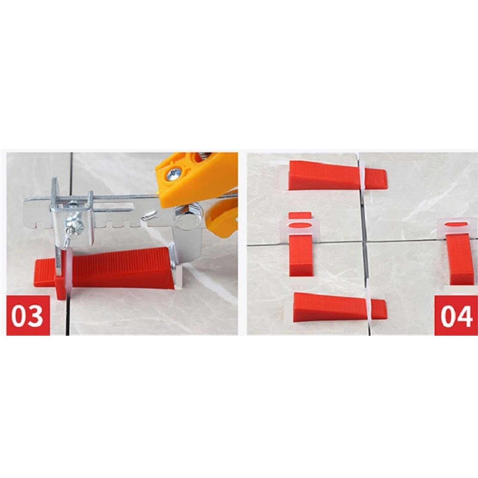 Cunei Livellamento Rossi 20 Mm Per Piastrelle – Set 100 Pezzi Per Posa Professionale