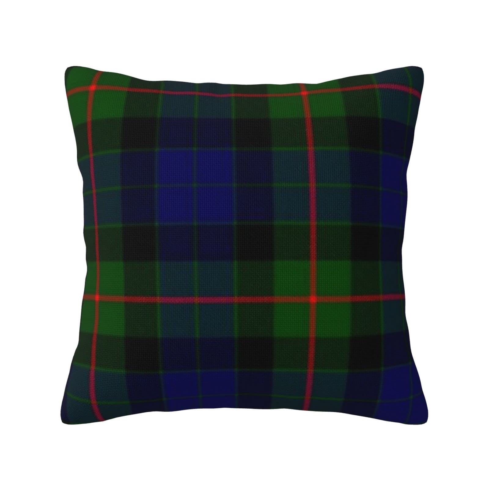 Yingd Cushion Cover Clan Gunn Tartan European Classic Linen Pillow Case Pillow Case 45X45cm