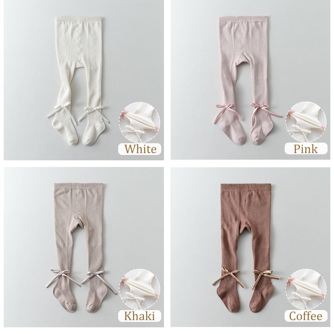 Baby-Mädchen-Strumpfhose, Zopfstrick-Strumpfhose mit Schleife, nahtlose Netz-Leggings, Strümpfe, Säuglings-Baumwoll-Strumpfhose