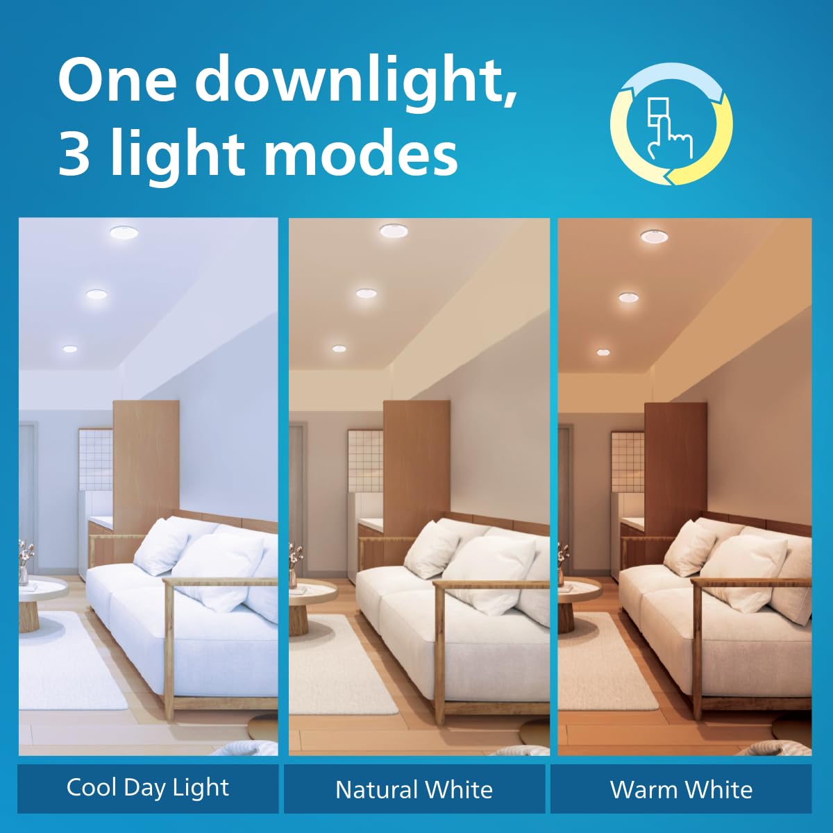 Philips 9W AstraGlow LED Downlights - 6 Pack -4 Philips 9W AstraGlow LED Downlights - 6 Pack -4