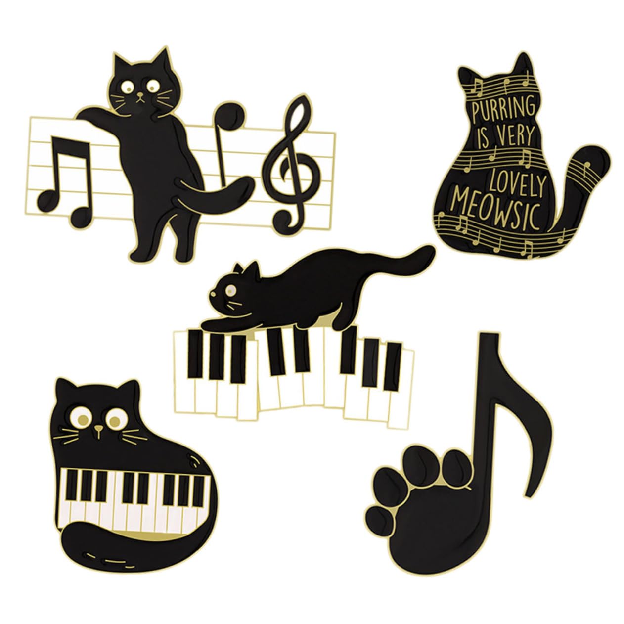 Healeved Spilla Creativa Con Note Musicali Pin Decorativi Per Abbigliamento E Accessorio Per Halloween Compleanni E Speciali