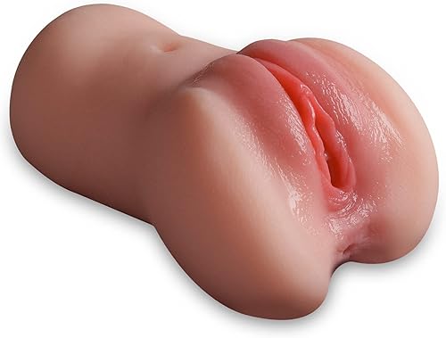 Masturbador masculino 2 en 1 para adultos, juguetes sexuales para hombres, muñecas sexuales con piel texturizada de silicona realista 3D, 1.0