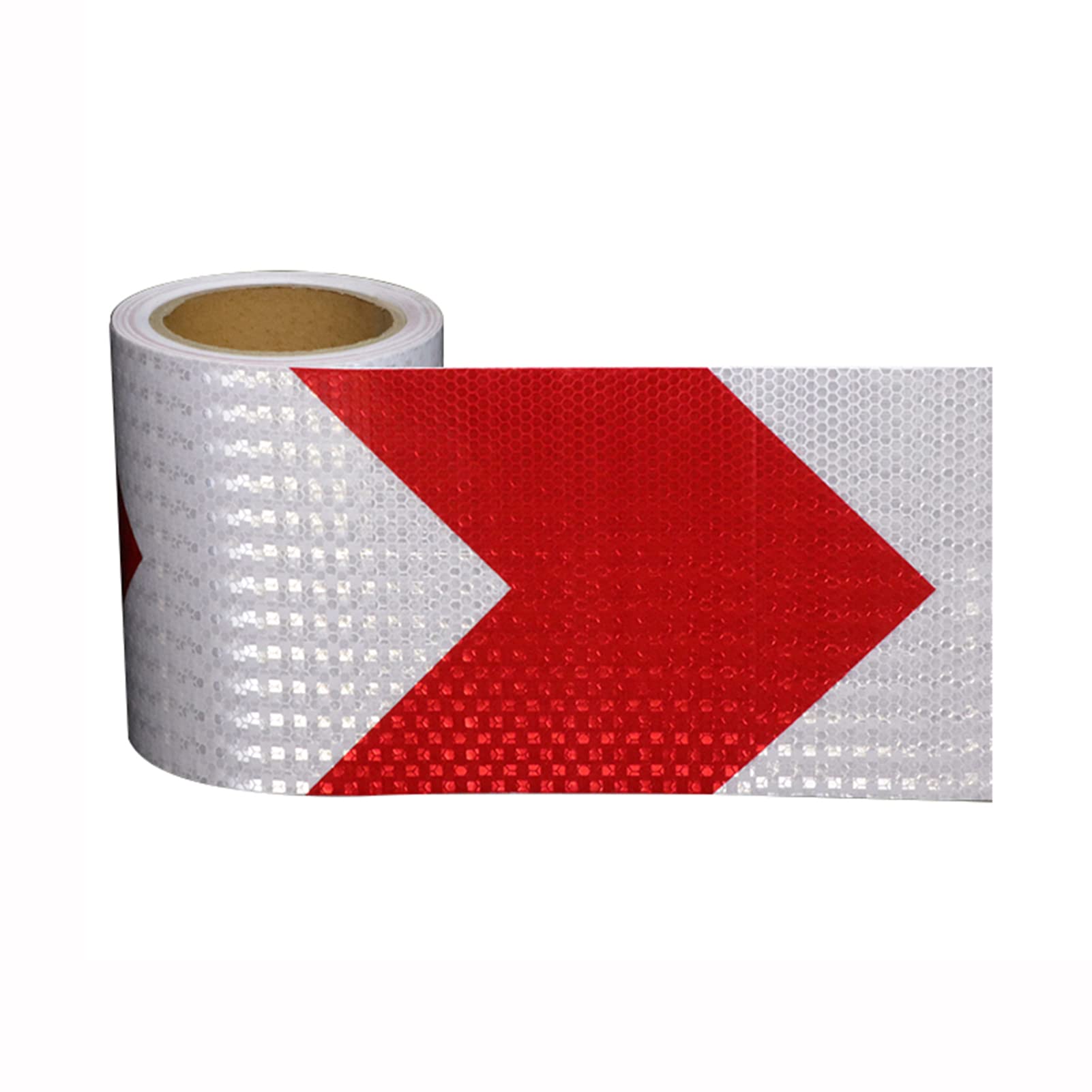 VHcgCGJ reflective tape, Adhesive Hazard Warning Tape High Intensity Reflector Marking for Outdoor Steps(Red White)