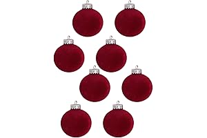8PCS Velvet Christmas Ornaments Balls: Festive Elegance for Your Holiday Celebrations