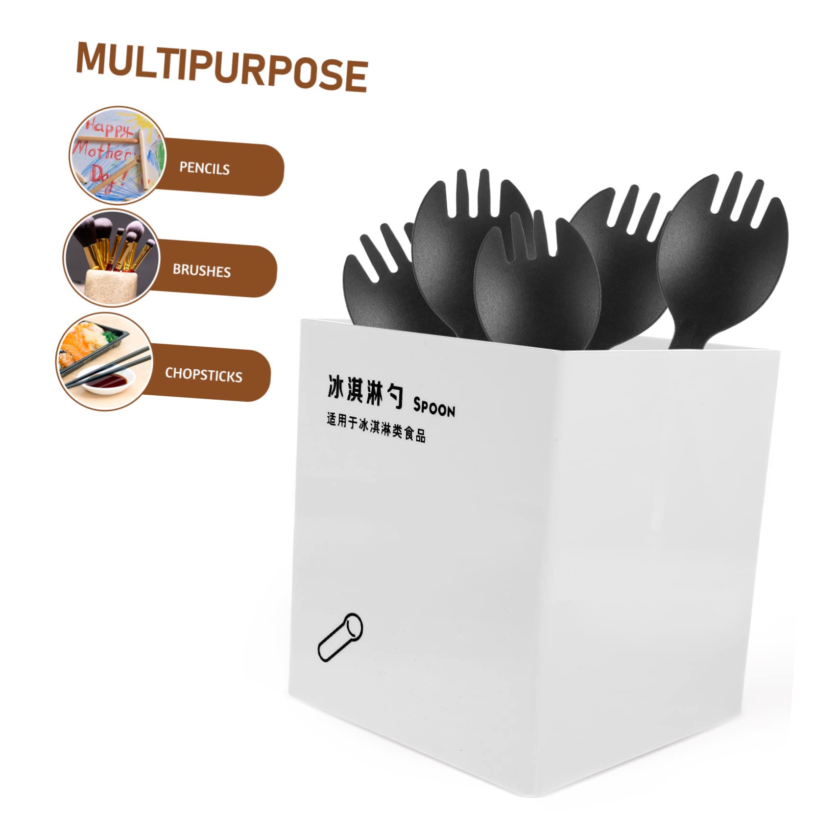 Organisateur à Ustensiles Support de Rangement pour Couverts Baguettes Cuillères pour Cuisine Restaurant Bureau