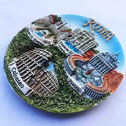 Roma Italia, Magnete Per Frigorifero 3D In Resina, Souvenir Da