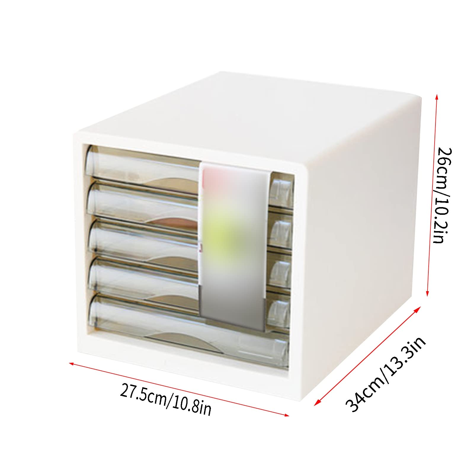 Armadietto piatto portatile a 4 cassetti per ufficio domestico Scatola di archiviazione documenti A4 per archiviazione e carta nization Elegante soluzione decorativa desktop