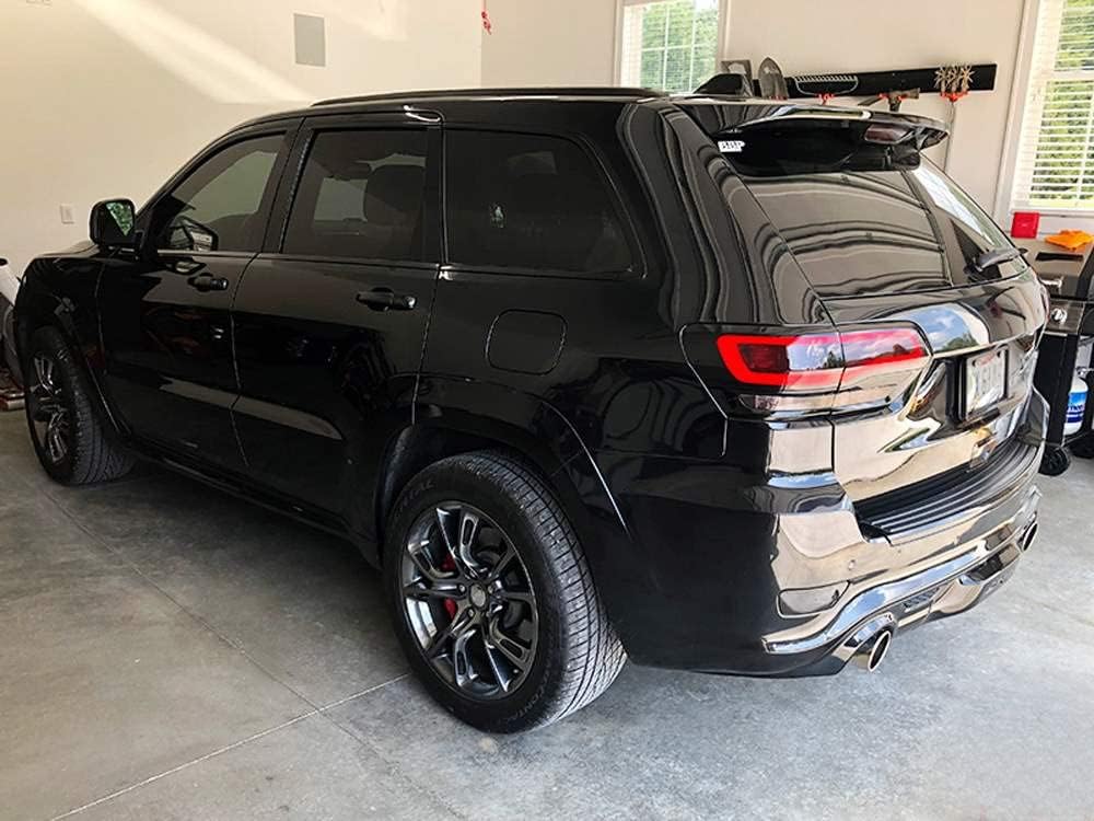 iJDMTOY Smoked Lens Rear Bumper Reflector Lenses Compatible with Jeep 2014-2018 Cherokee (KL), OE-Spec LH RH Assembly