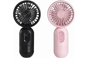 Portable Mini Fan 2-Pack: Essential Summer Accessory for Endless Cooling Pleasure