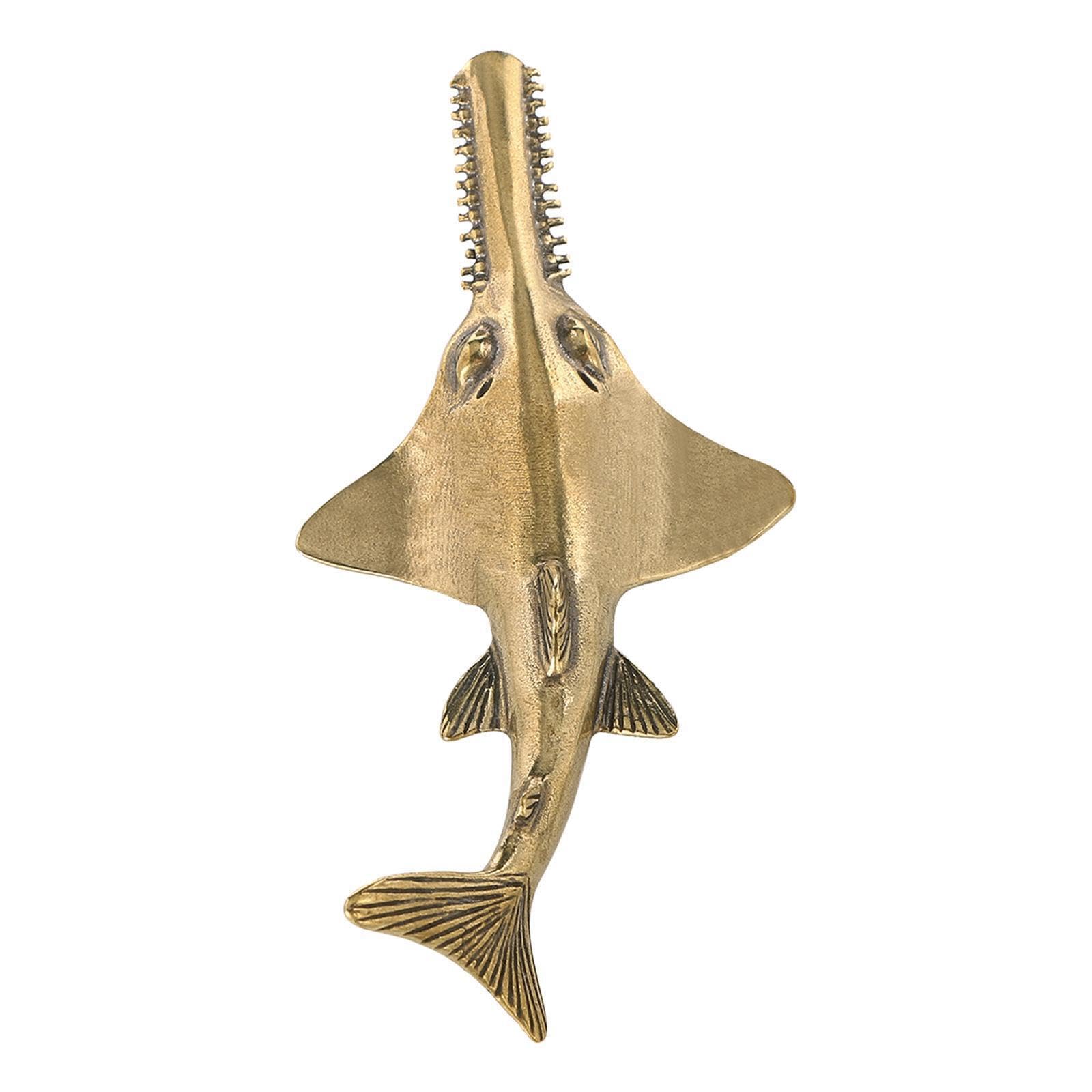 YIXANNX Unique Behemoth Sawfish Ornament Decorative Desk Accent Beautifully Crafted Animal Figurine Piece for Creative DesignOur for Creative Metal Behemoth