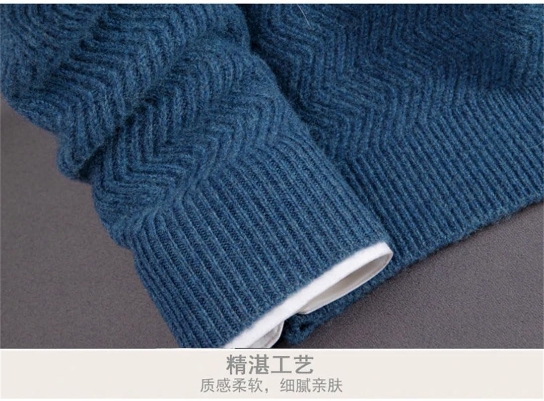 Vogrtcc Suéter De Cachemira con Cuello Alto para Hombre Invierno Tallas Grandes