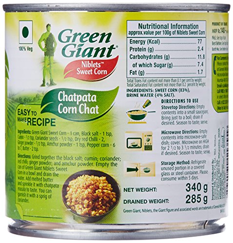 Green giant niblets sweet corn, 340g 2 Green Giant Niblets Sweet Corn, 340g - Image 3