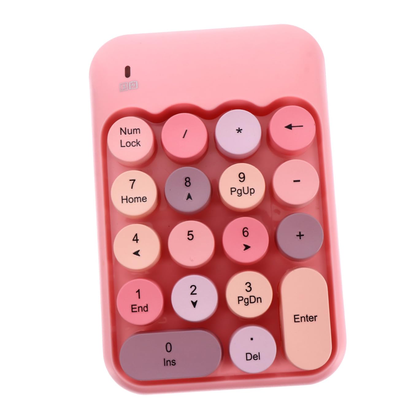 Tastierino Numerico Wireless Mini per Computer Portatile 18 Tasti Rosa | Tastiera Numerica Wireless Piccola, 18 Tasti Indipendenti in Abs, Rosa, per Ufficio e Notebook Portatile