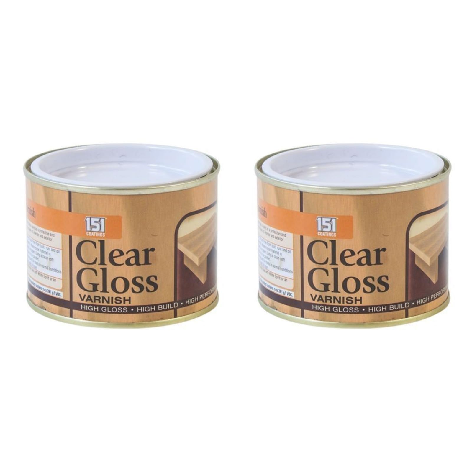 PNJB, 151 Coatings Paint Clear Gloss Varnish180ml, Non-drip Gloss Paints, Hard Drying, Hard Built, And High Performance (Clear Gloss Varnish, Pack of 2)