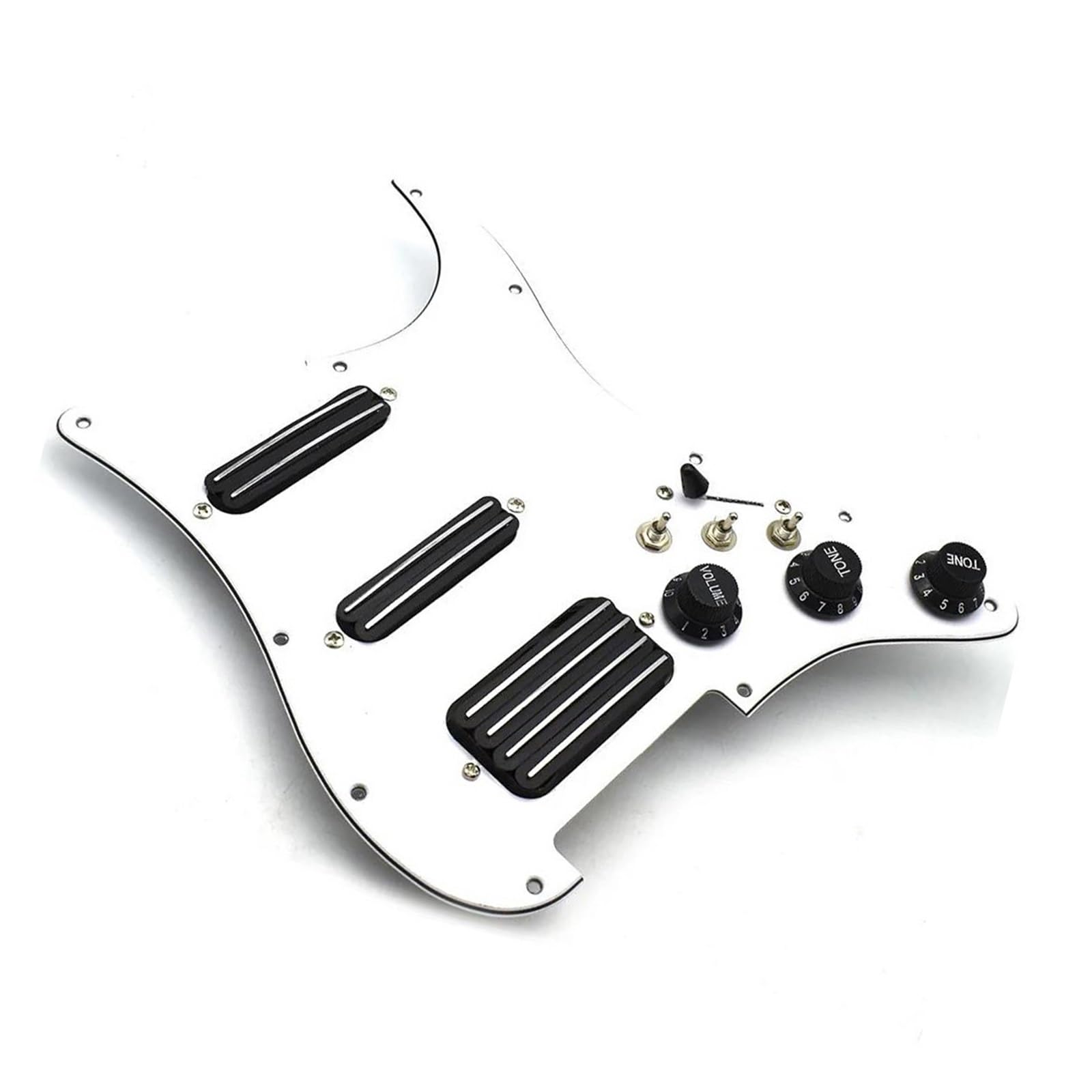 Golpeador Pastilla Placa Rascadora Precableada Cargada Con SSH División De Bobina 2 Humbucker + Pastilla Golpeador De 4 Bobinas Con Pastilla De Interruptor De Corte Único