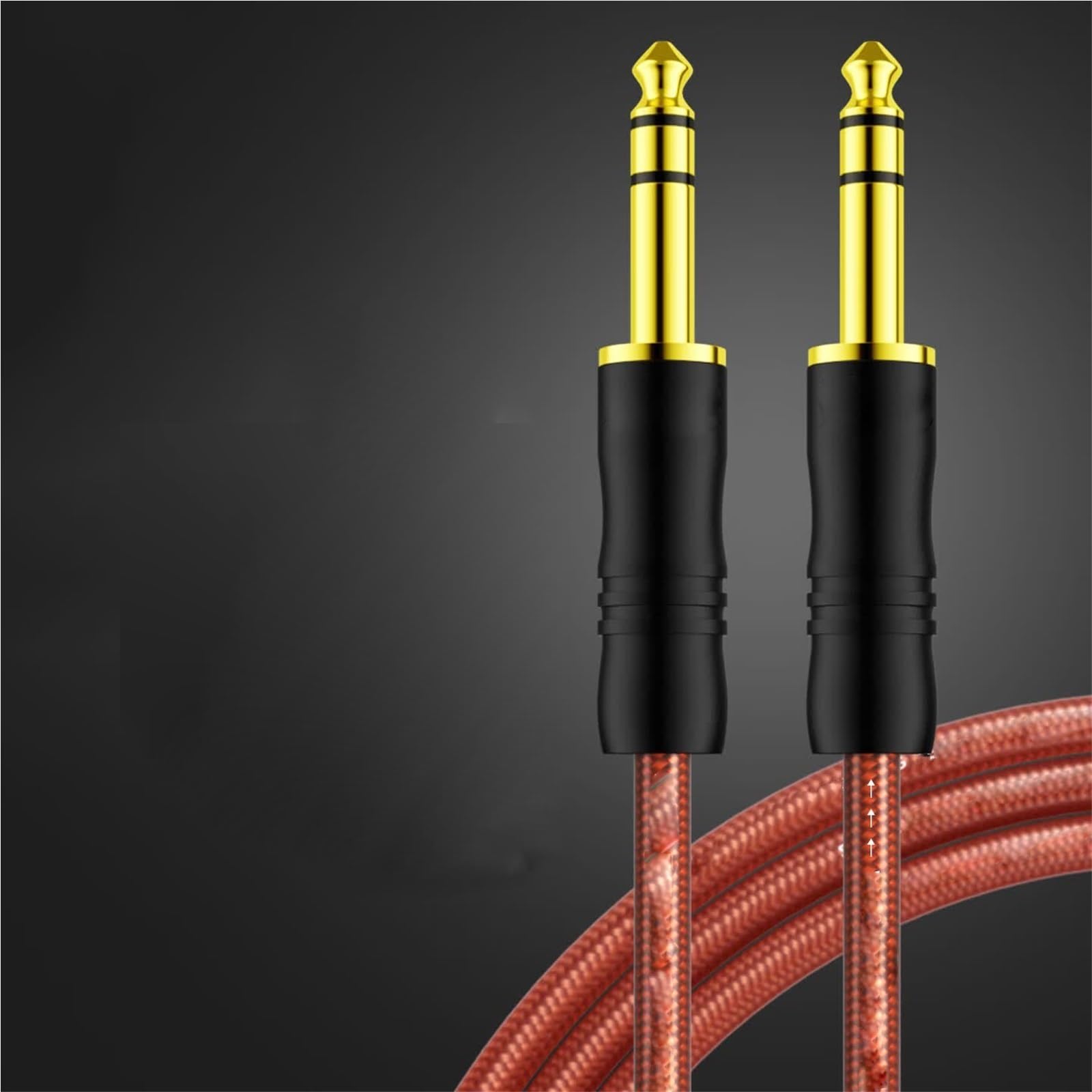 Profesional Cable De Audio Para Guitarra Cable Balanceado Estéreo De Cobre Libre Oxígeno Plateado 6,5 Mm