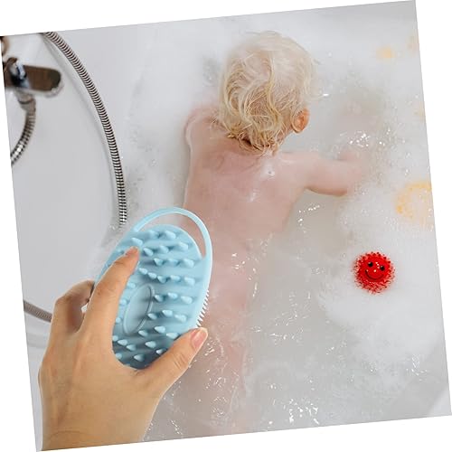 Miniatura 7 de Vaguelly Sensory Brush with Soft Silicone Bristles for Bath Dual Sided Body Scrubber with Hanging Hook Gentle Exfoliating and Sensory Training Safe