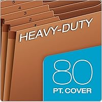 Vista 3 de Globe Weis Globe-Weis/Pendaflex Heavy Duty 31-Pocket Expanding File with Flap, 1-31 Index, Letter Size, Brown, (R117DLHD)