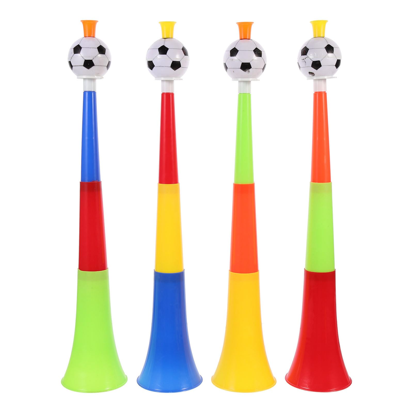 4pcs Telescopic Football Horn Football Toy Soccer Game Horn Stadium Noisemaker Plastic Football Horn Kids Instruments Kid Toy Plastic Trumpet Toys Air Small Speakers Child