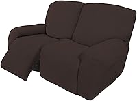 Vista 76 de Easy-Going - Funda elástica para sofá reclinable, 4 piezas, protector de muebles, sofá suave con parte inferior elástica, tela jacquard con Negro