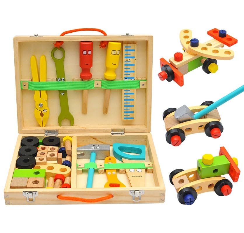 Wudly Construction Toys for Kids - 35-Piece Tool Kit for Kids with Toy Box, Realistic Tools, Educational Playset, Safe Durable Materials, for Boys and Girls Ages 3 and Up - Image 4 thumbnail