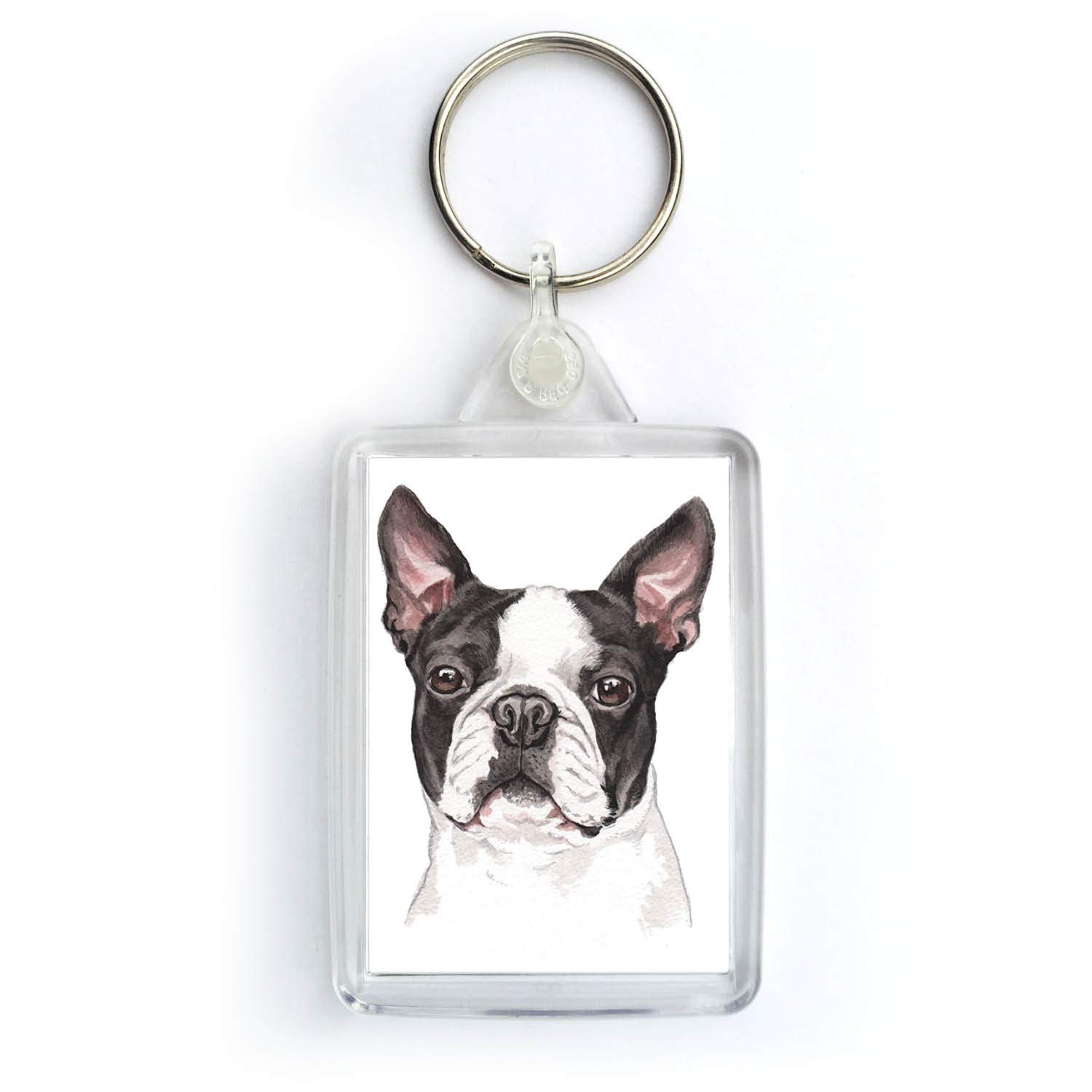 Waggydogz Multicoloured Boston Terrier Dog Keyring (Krg-168)