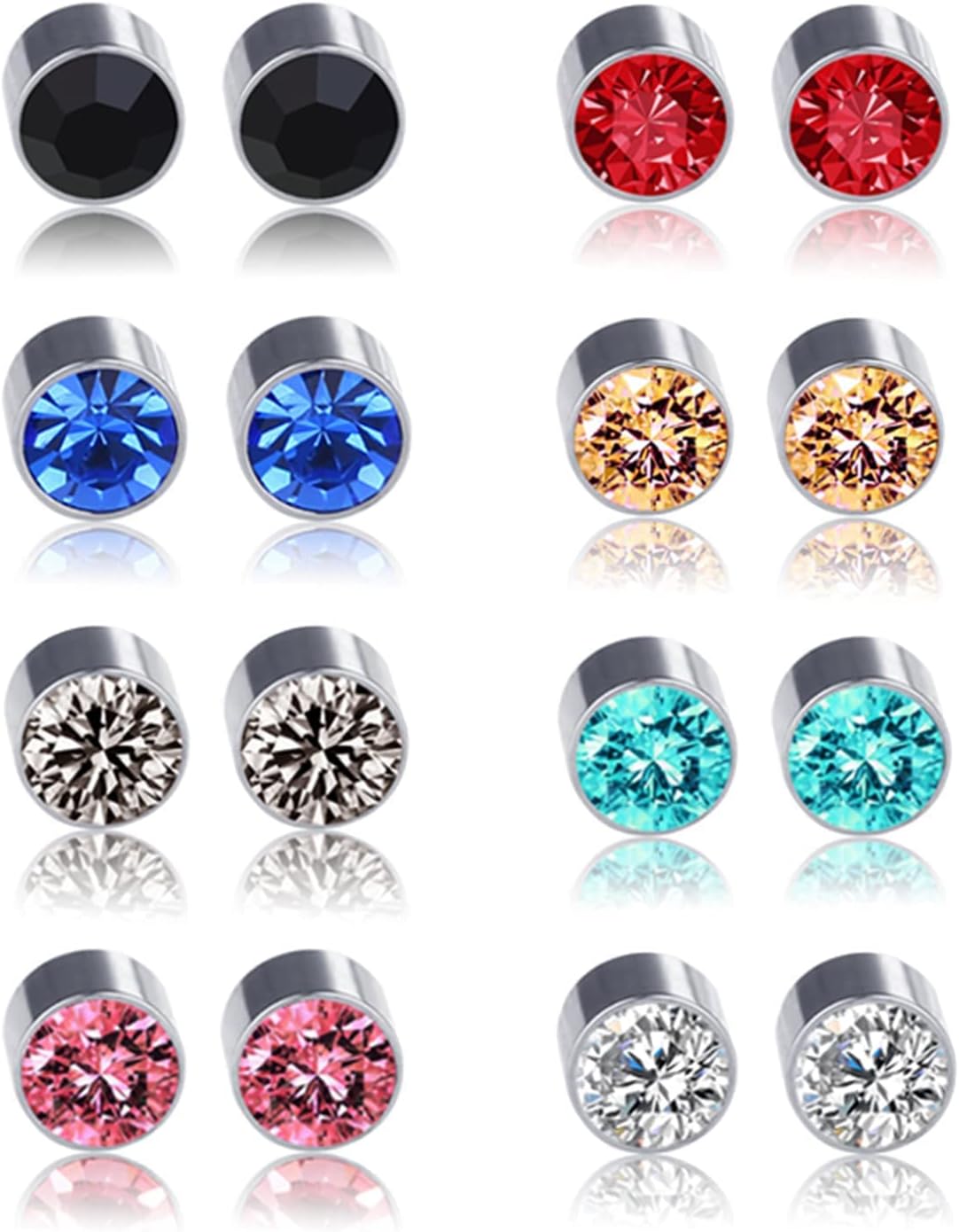 8Pairs Metiz Acupressure Earrings for Women Girls, Non