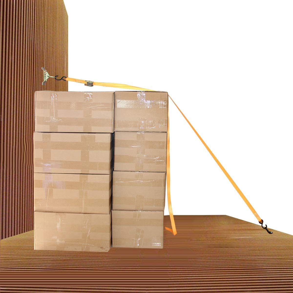 Cambuckle Tie Down Straps, 1" x20' Ratchet Lashing Straps with Coated S-Hooks, 1000lbs Capacity (Pack of 2) - Image 6