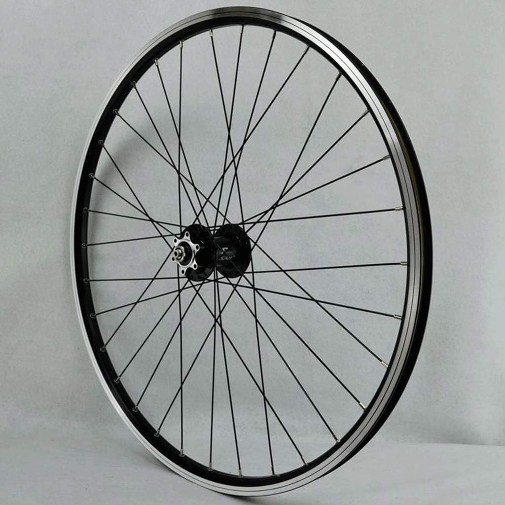 Zestaw kół rowerowych 26" Disc/V-Brake Double Wall aluminiowe felgi piasty Box 7-11 prędkości uszczelnione łożyska stalowe szprychy (Color : Nero, Size : 27.5'')