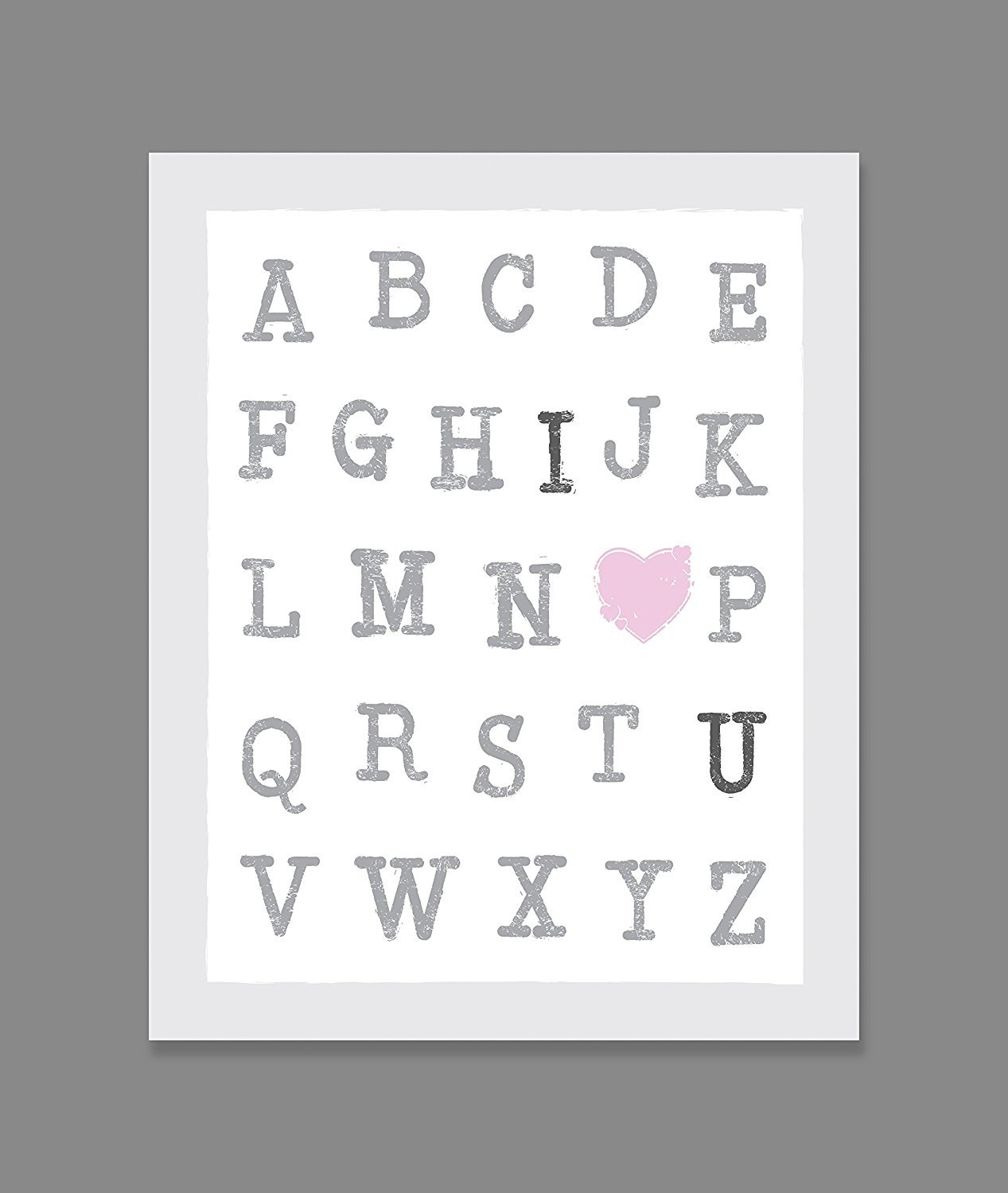Amazon.com: Abc's of Love Pink 08x10 Inch Print, I Love You Wall Quotes  Nursery Quotes Alphabet Letters Words Art Alphabet Wall Art Decor Baby Girl  Nursery Decor Wall Art ABC I Heart