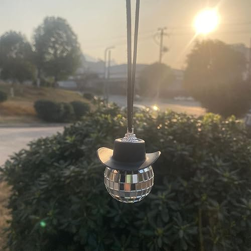 Miniatura 5 de Accesorio de bola de discoteca para automóvil, adorno de espejo de automóvil, bola de discoteca para automóvil, bola de discoteca para espejo