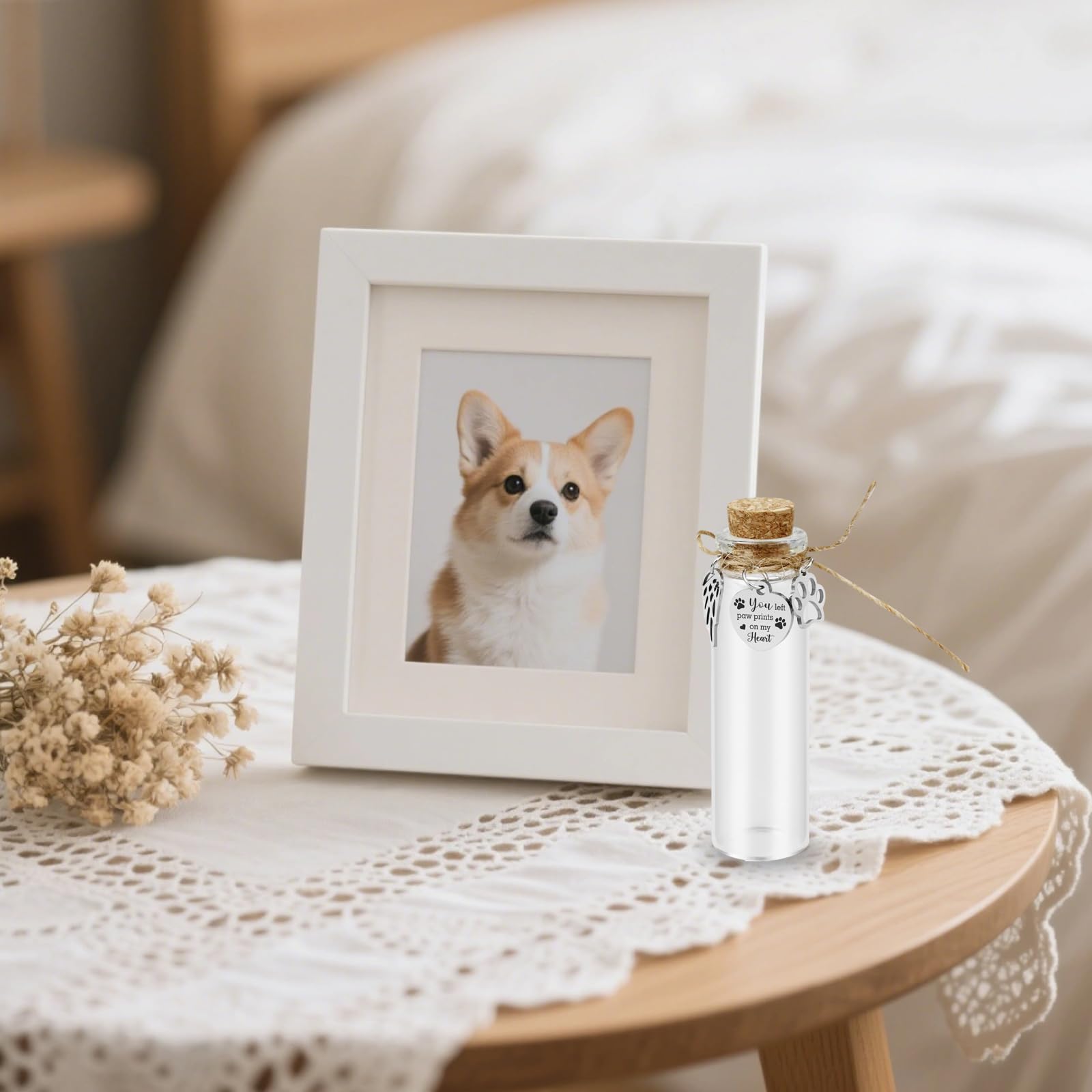 3 Stück Glas für Tierhaare, Aufbewahrung Hundehaare, Erinnerung Hund & Katze, Erinnerungsglas für Tierhaar Medaillon Zum Befüllen, Haustier urne, Tierhaar Erinnerung