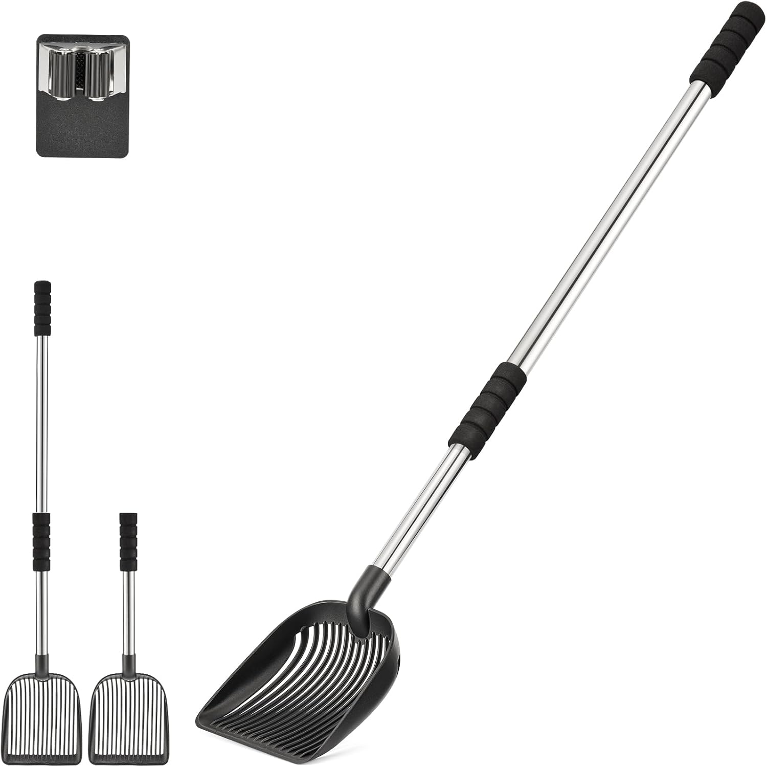 Yangbaga Newest Cat Litter Scoop, Long Handled Metal