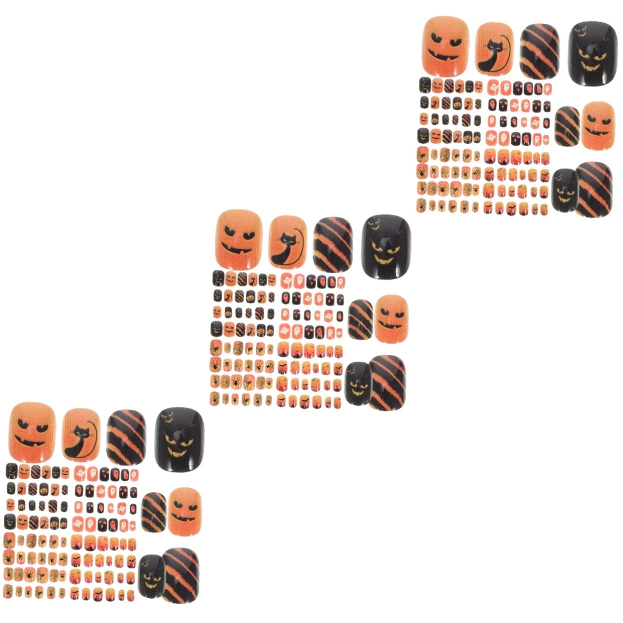 LALAFINA 288pezzi Unghie Per Halloween Unghie Adesive Per e Adulti Design e Facili Applicare e Rimuovere Per Festeggiamenti e Manicure Festive