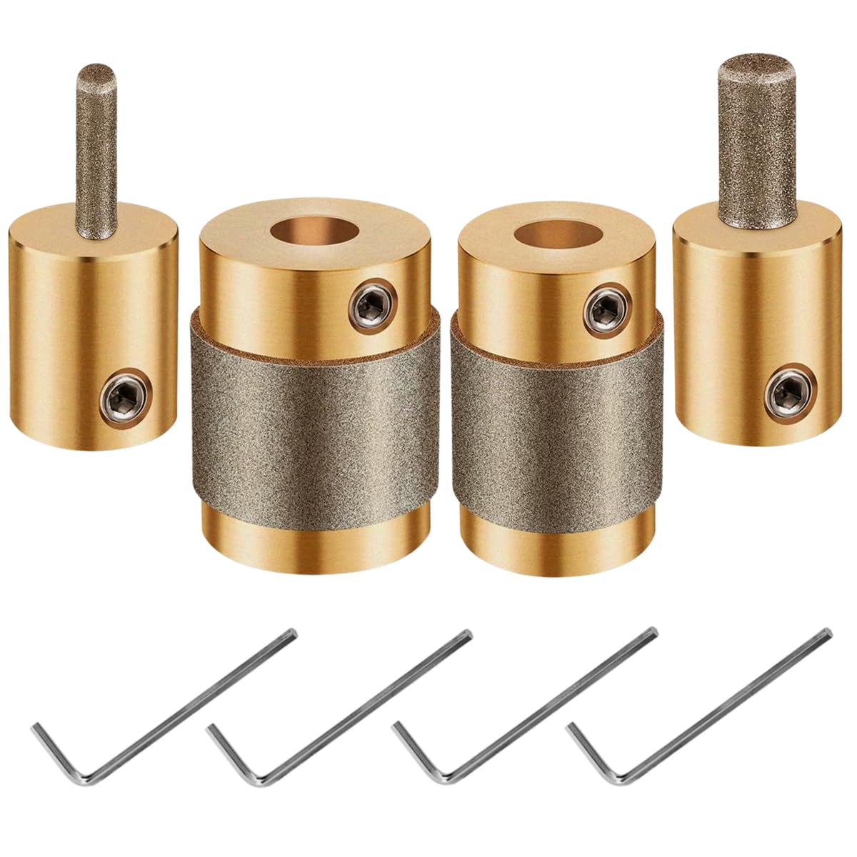 1" 3/4" 1/4" 1/8" Diamond Grinding Bit MCB01 MCB34 MCB14 MCB18 Brass Core Abrasive Wheel Stained Glass Grinder Head Making Tool for Inland Gryphon