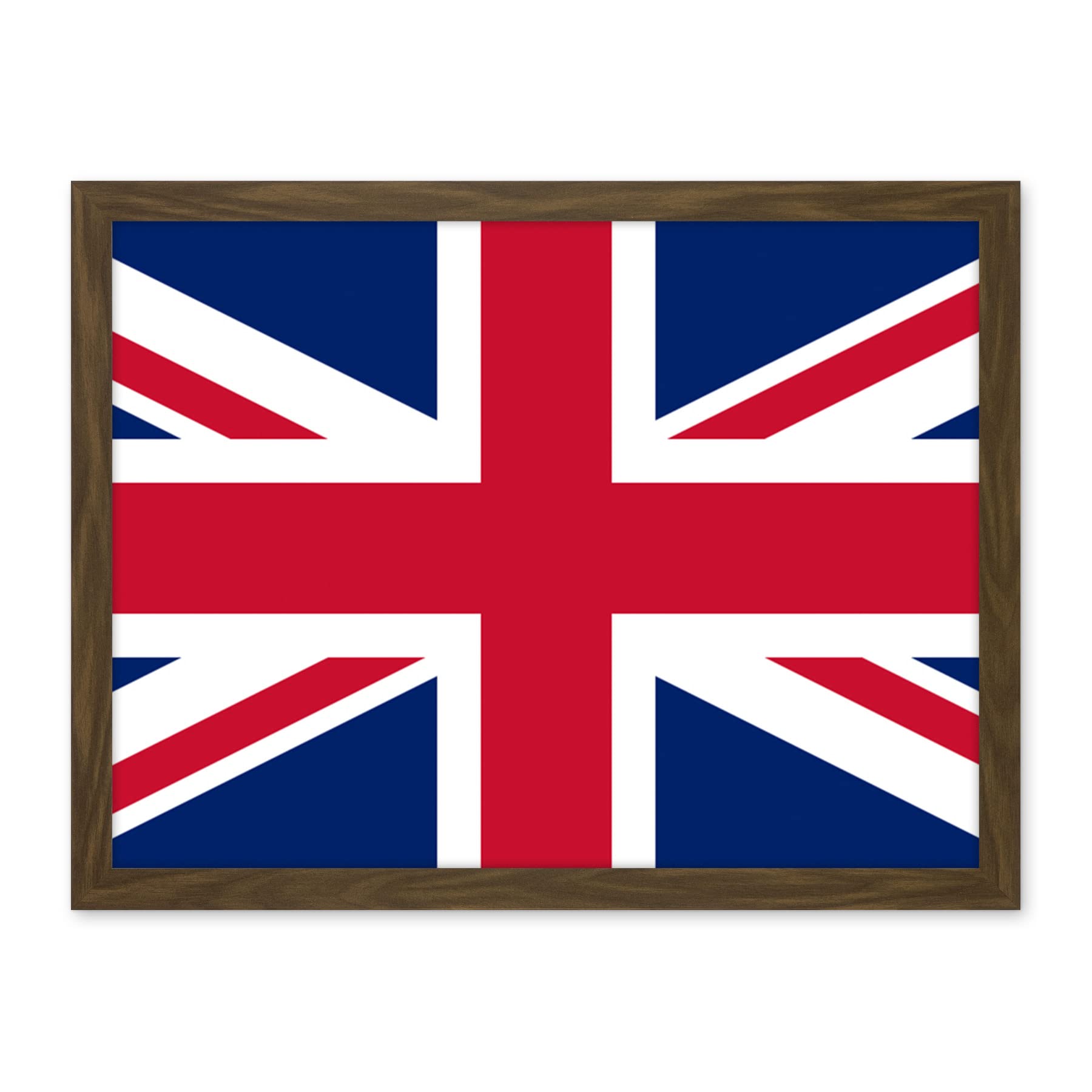 Artery8 United Kingdom of Great Britain and Northern Ireland National Flag Patriotic Vexillology World Flags Country Region Poster Artwork Framed Wall Art Print 18X24 Inch