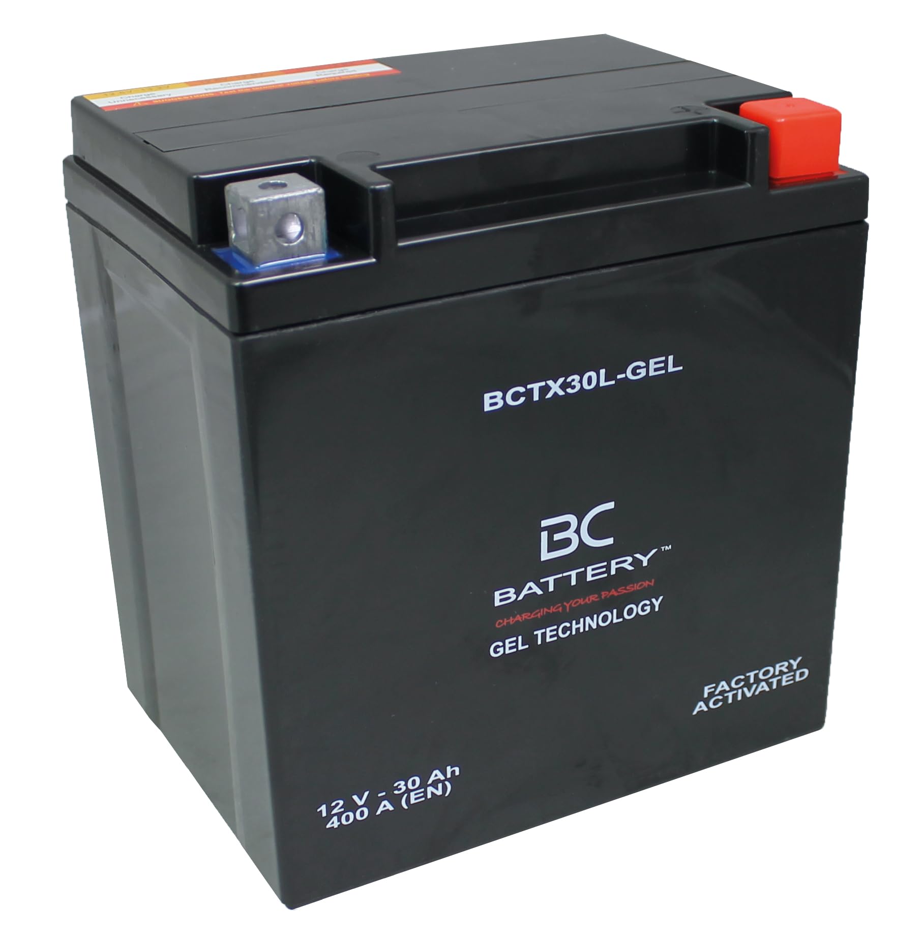 BC BATTERY Batteria Avviamento Moto al GEL 12V 30Ah BCTX30L-GEL Moto&Scooter, esente da manutenzione sigillata precaricata simile a YIX30L-BS