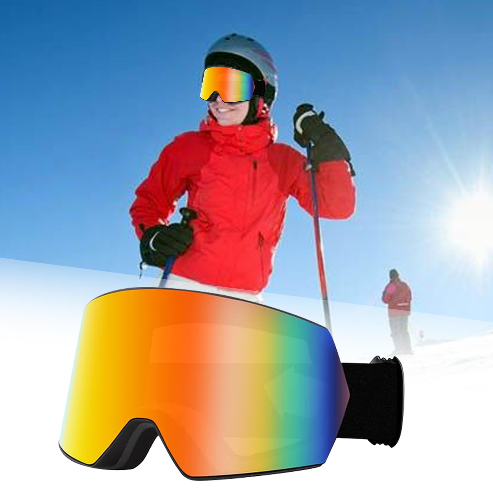 Occhiali da snowboard | Occhiali da sci per bambini – antivento doppio strato sci snowboard per uomini, donne, adulti, giovani