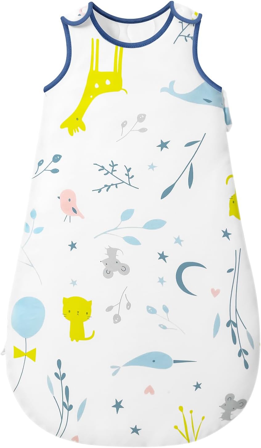 Mosebears Sleep Sack Baby Wearable Blanket with 2Way Zipper,2.5 TOG