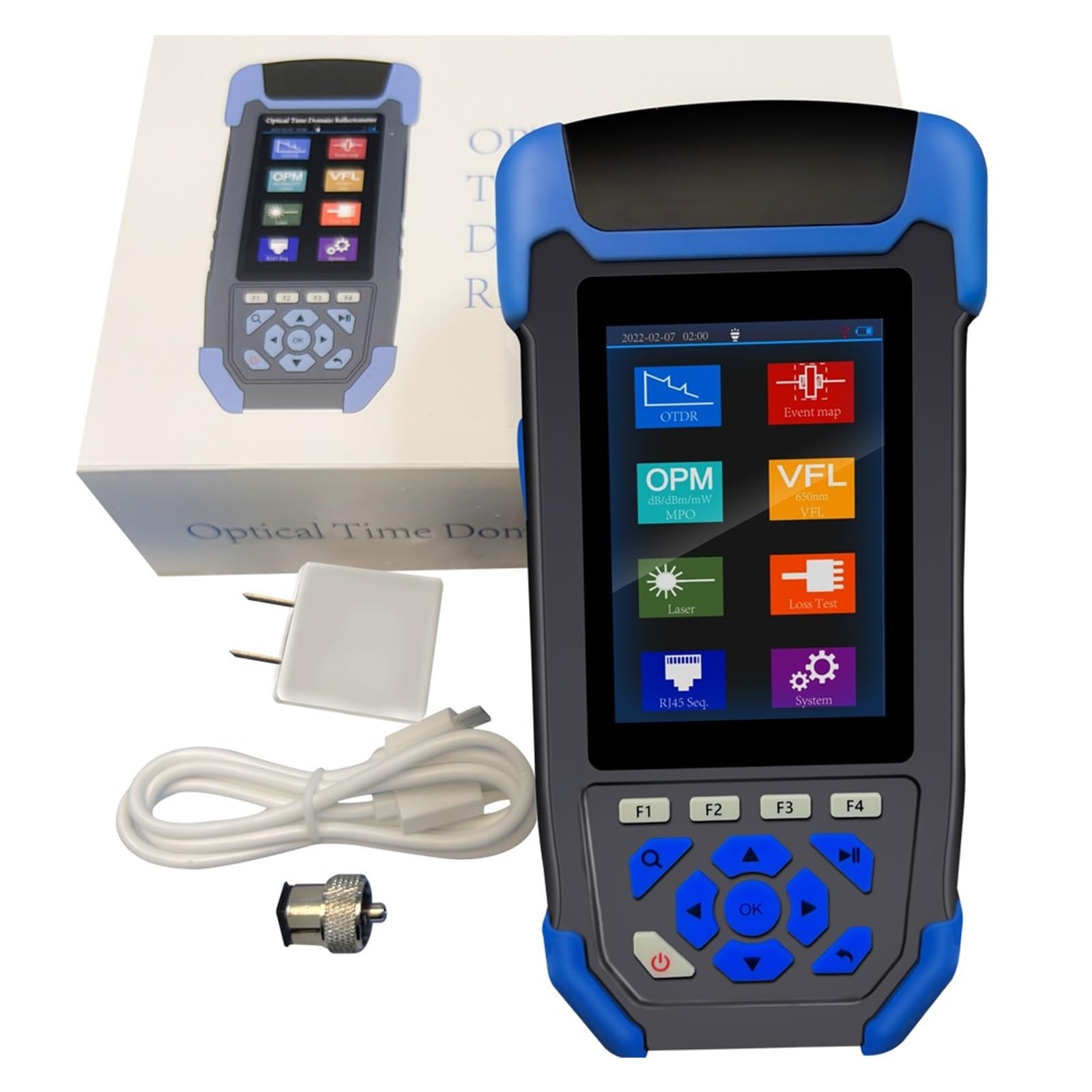 Testeur de fibre optique, Réflectomètre OTDR Avec Connecteur SC FC, Temps Optique, Testeur De Fibre, 24/22dB, 1310nm, 1550nm