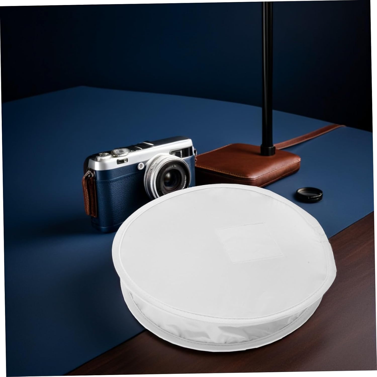 NUOBESTY 12in On-Camera Flash Diffuser Softbox Cover with White, Grey, and Black Cloth Lightweight, Portable Round Softbox Photography Light Modifier for Portrait and Studio
