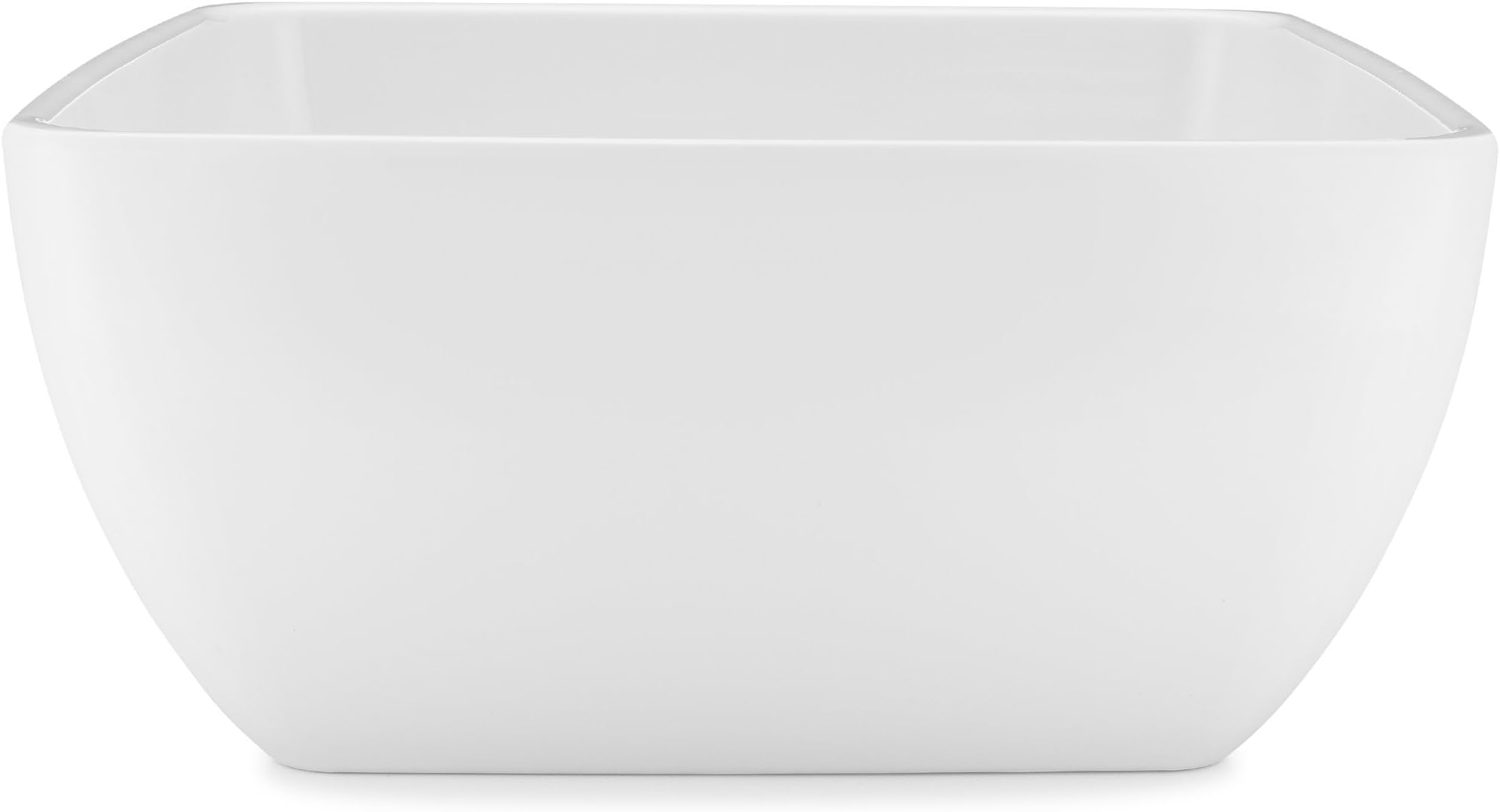 Serving Bowl , Diamond White : Q Squared Diamond White BPA-Free Melamine Serving Bowl, 10-1/2 Inches, White