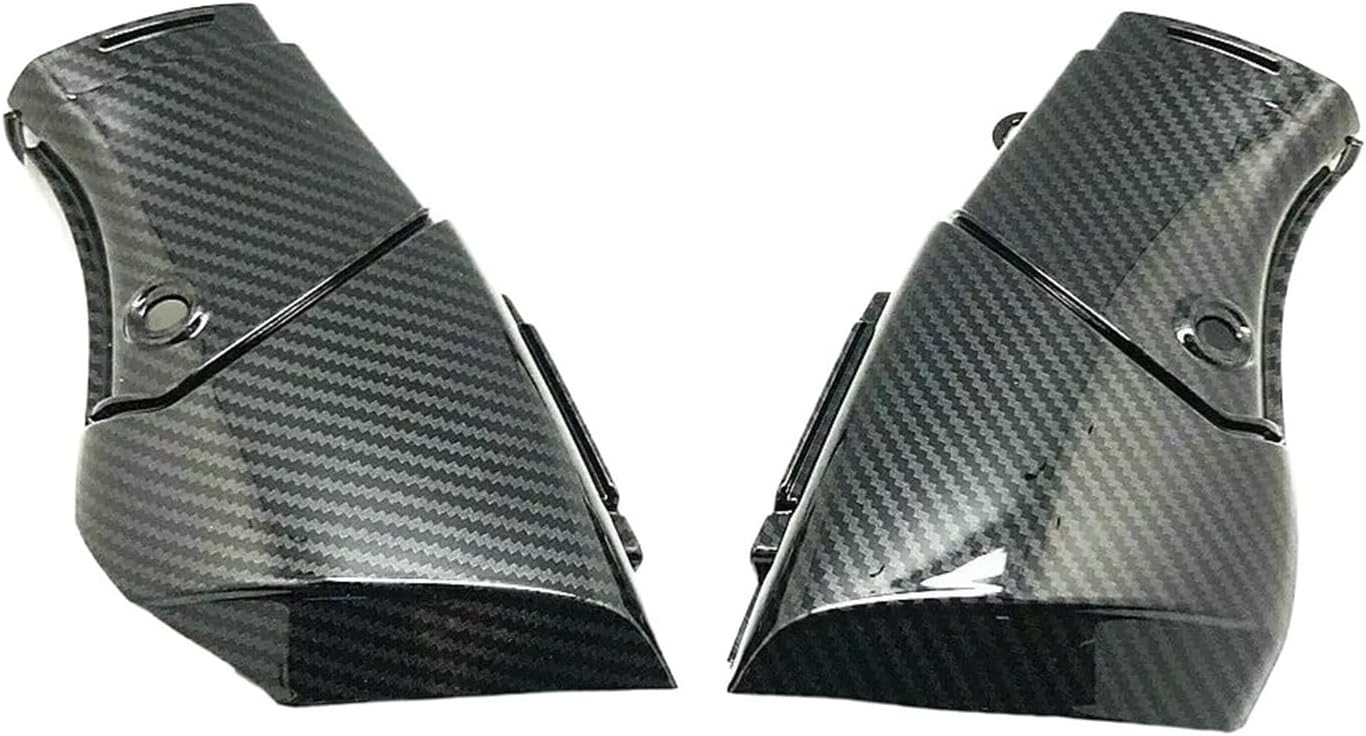 Motorcycle Front Airduct Intake Tube Fairing Accessory Air Duct ABS Carbon Fiber Cowl Compatible with Yamaha YZF R1 YZFR1 2009-2014 2013(Carbon Fiber Pattern)