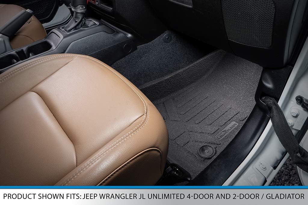 SMARTLINER All Weather Heavy Duty Custom Fit Rubber Floor Mats 2 Row Liner Set for 2020-2025 Jeep Gladiator
